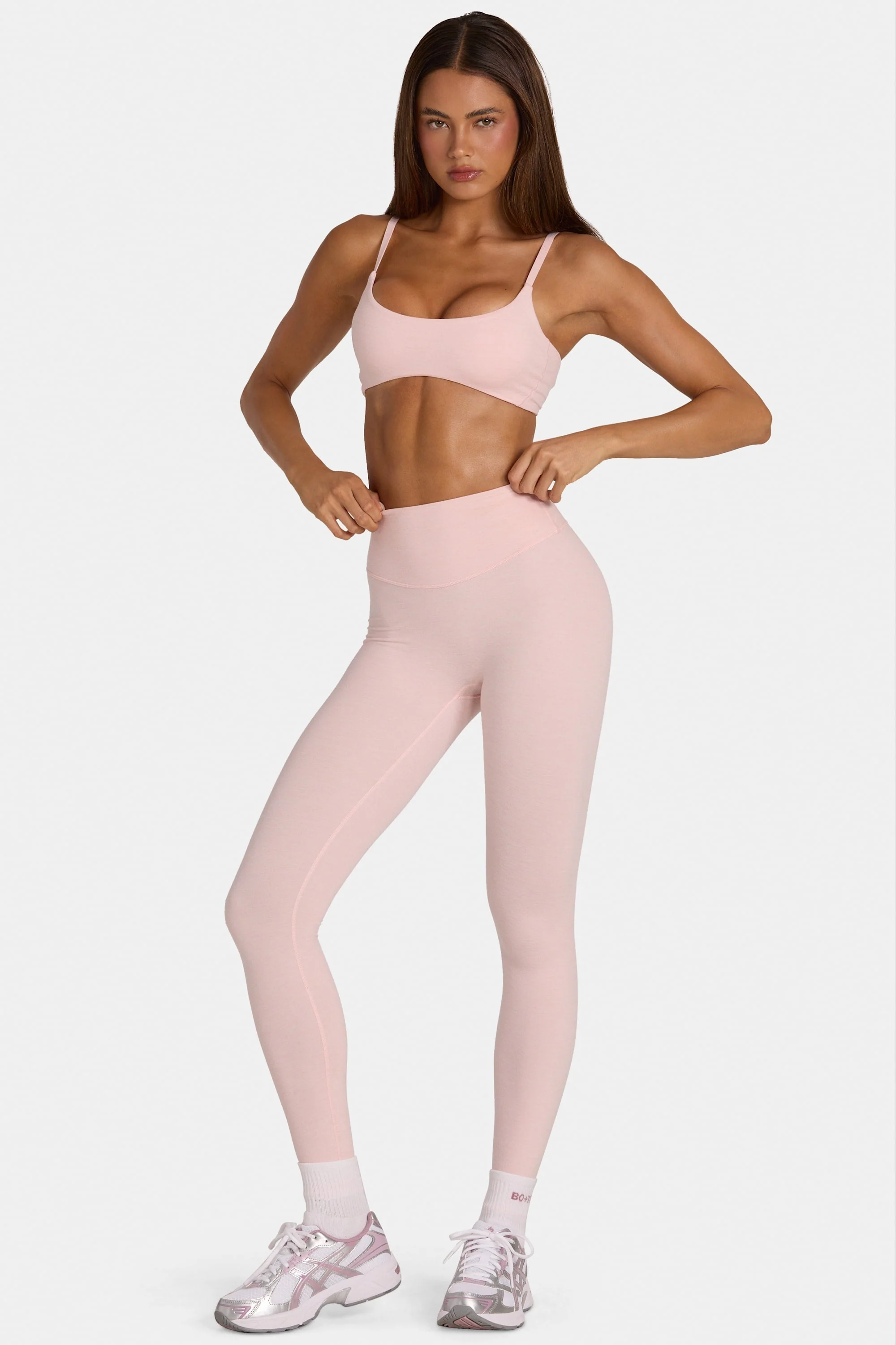 Unique Soft Active Full-Length Leggings in Blush Marl Authentic