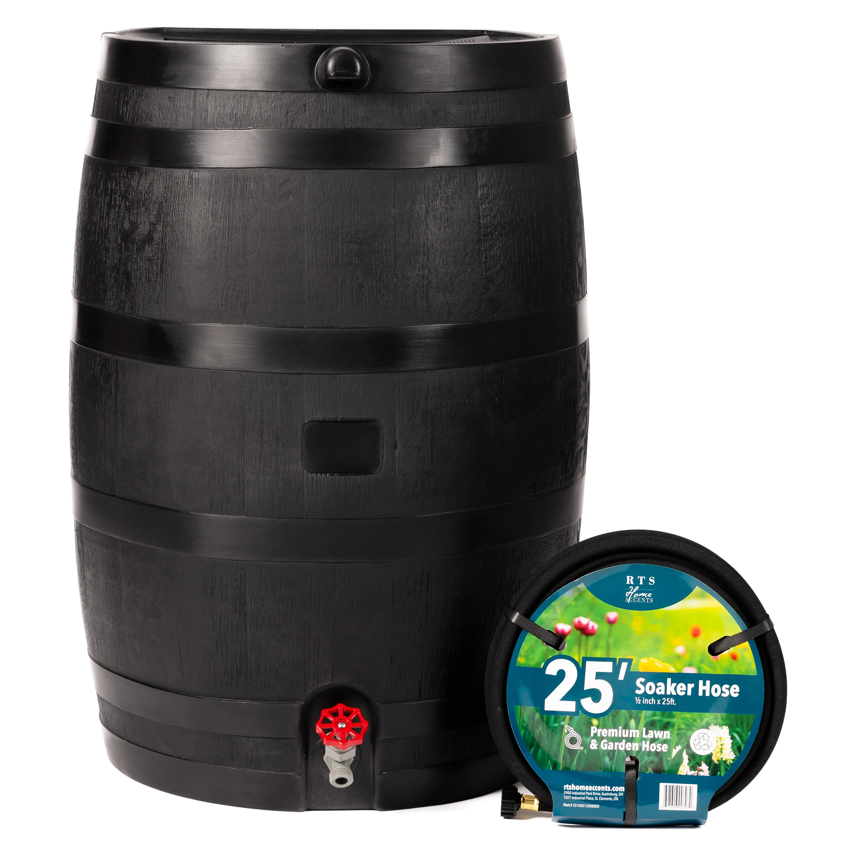 Advanced ECO 50 Gallon Rain Barrel with Soaker Hose American ExpressApple PayDiners ClubDiscoverGoogle PayMastercardShop PayVisa World-Class