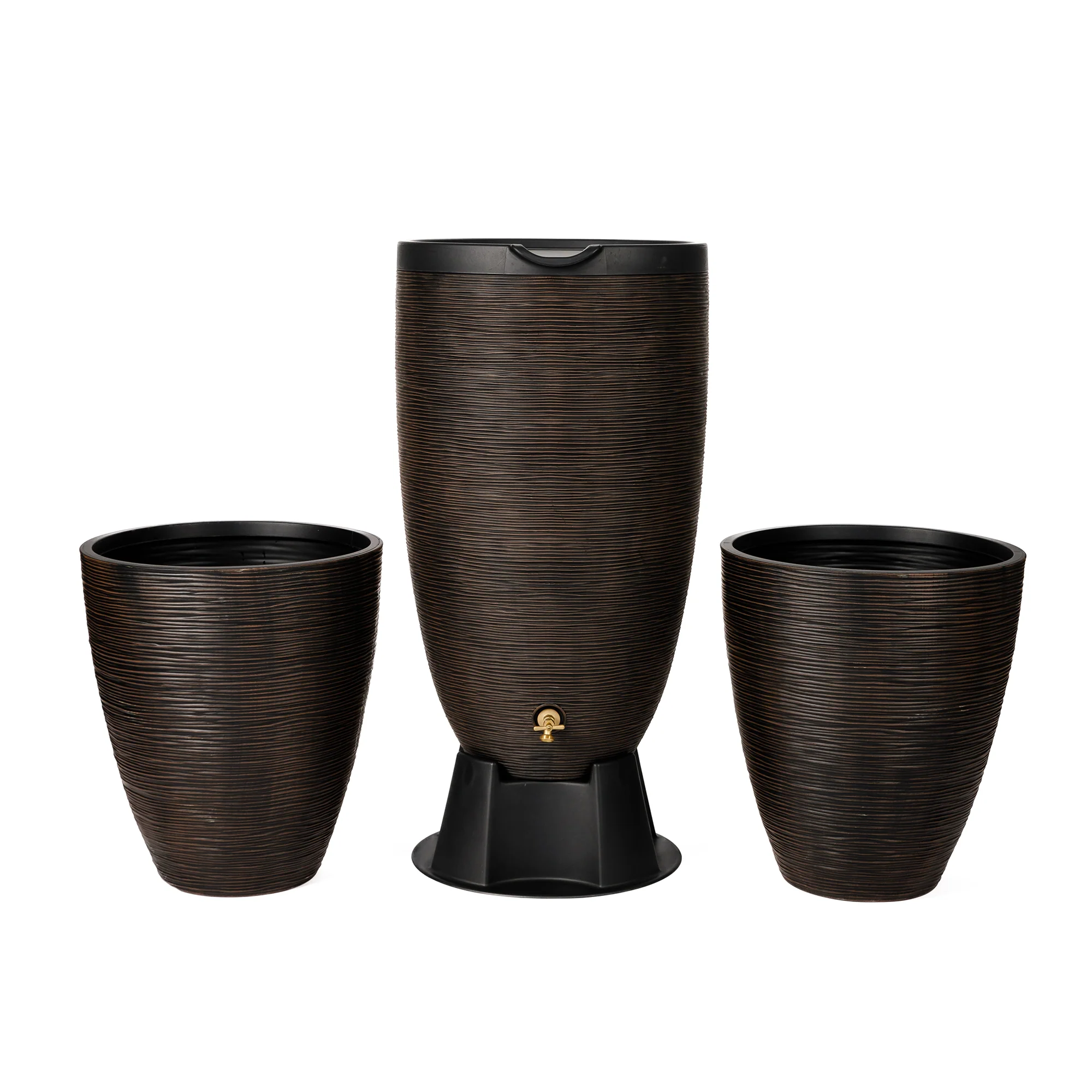 Functional 50 Gallon Newport Rain Barrel Rain Barrel Stand and Planter Bundle American ExpressApple PayDiners ClubDiscoverGoogle PayMastercardShop PayVisa Premium