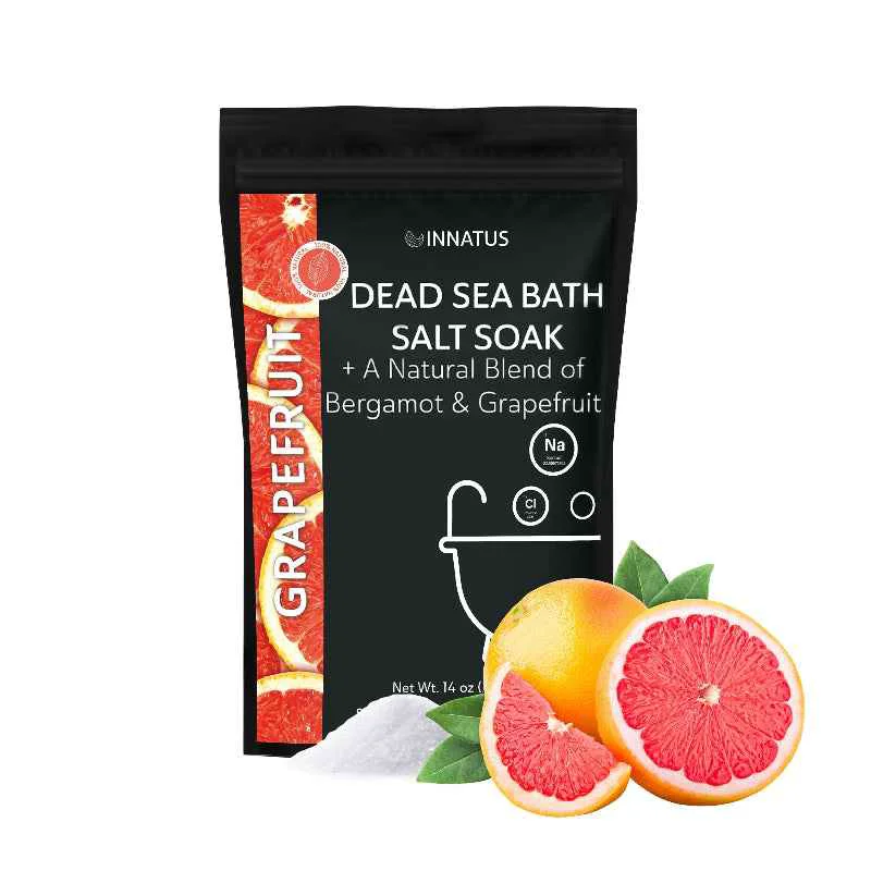 Specialty Innatus Dead Sea Mineral Bath Soak 14oz – Magnesium Spa Salt for Relaxation Detox Stress Relief Sustainable