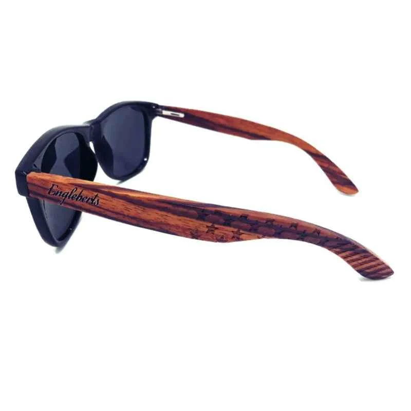 Excellent Engleberts Zebrawood Sunglasses – Handcrafted UV400 Polarized Eyewear Flexible