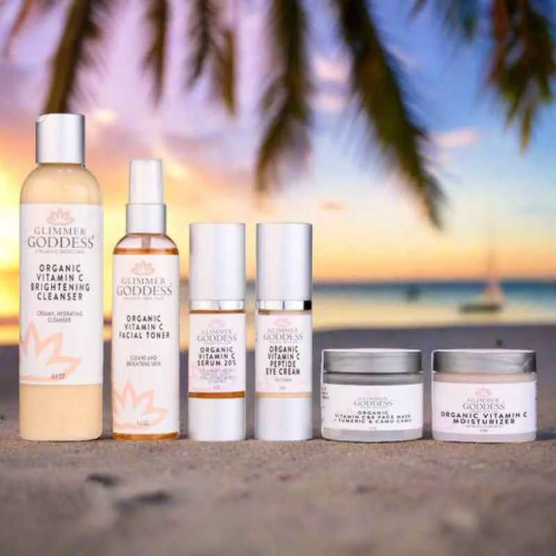 Smart Glimmer Goddess Organic Vitamin C Skincare Set Functional