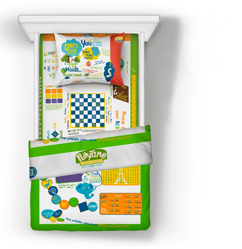 High-End Unisex Twin Bed Sheets for Playtime Fun Smooth