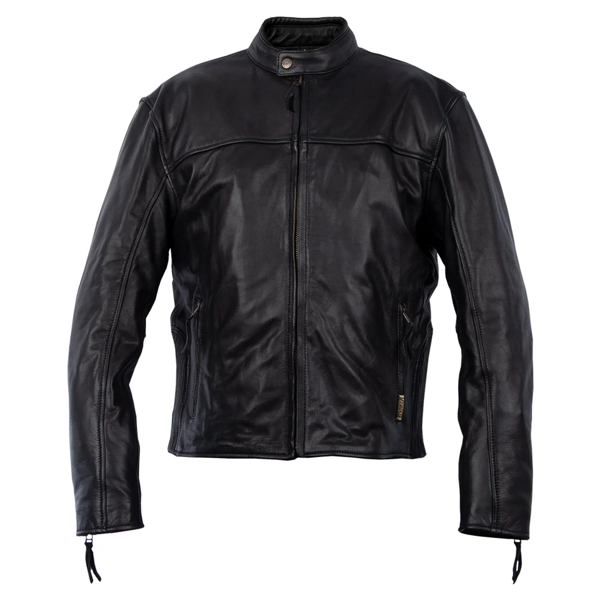 High-Grade MMCC Men’s Black Leather Motorcycle Jacket – MV5020 Relaxed