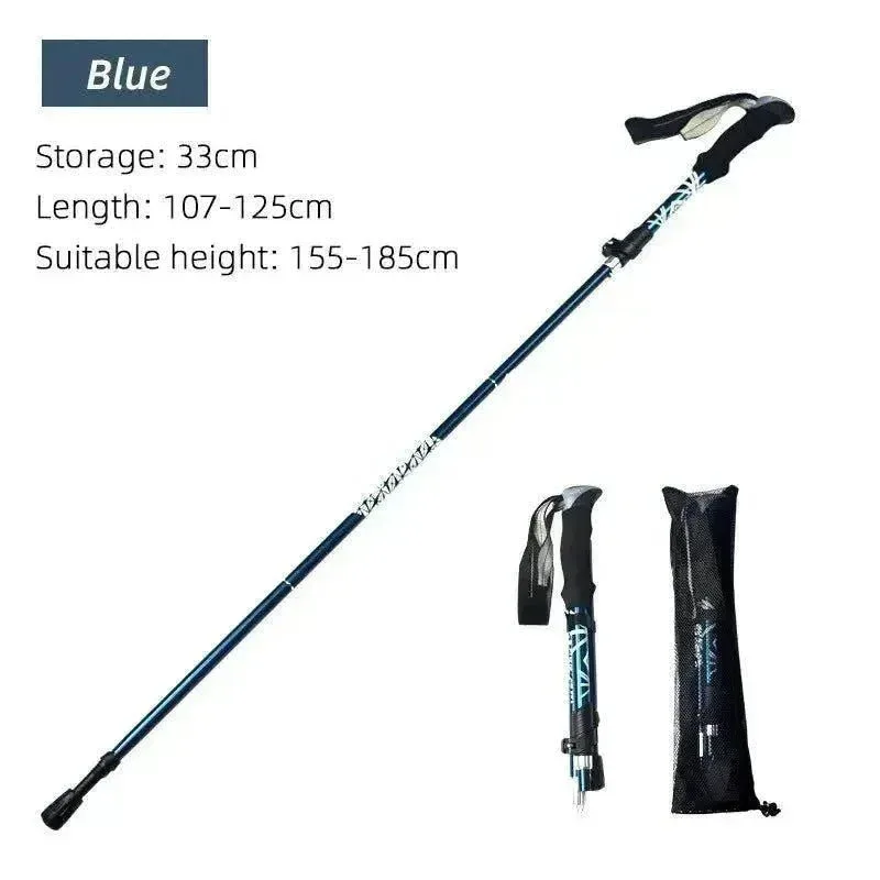 Recyclable Adjustable 5-Section Trekking Pole – Lightweight Hiking Stick for All Terrains Prestigious