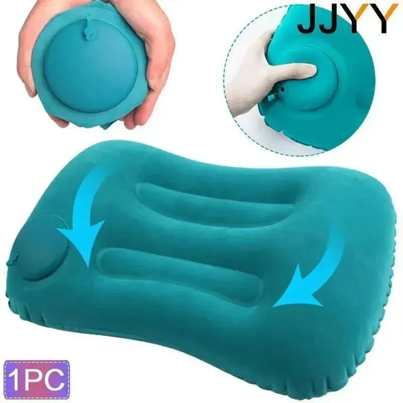 World-Class Inflatable Travel Pillow – Foldable Neck Cushion for Airplane Car Camping Artisan