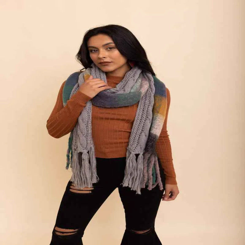 Fast Tassel Knit Scarf Smooth