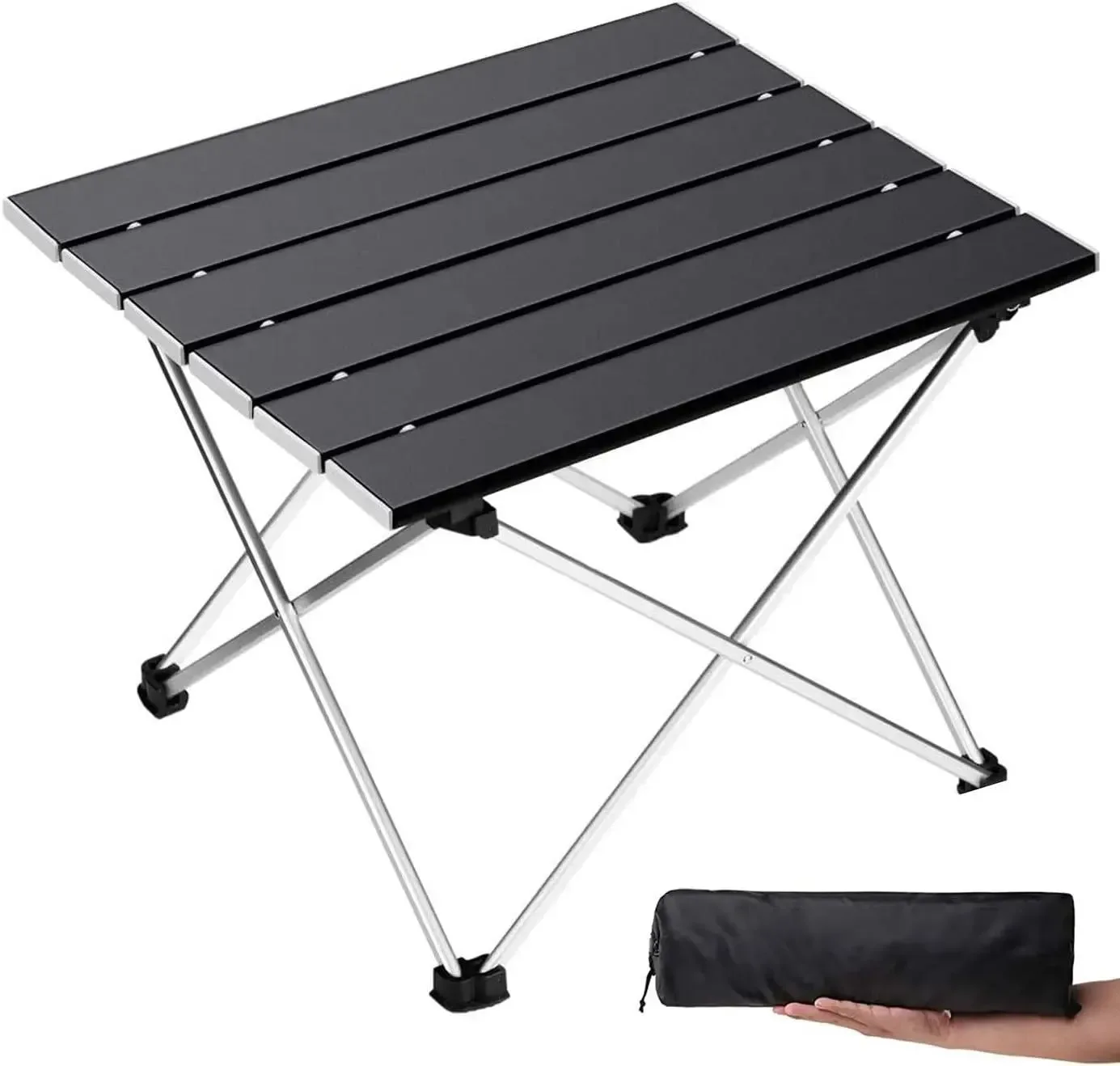 Certified Ultralight Folding Camping Table – Aluminum Foldable Desk for Hiking Picnics BBQ Traditional