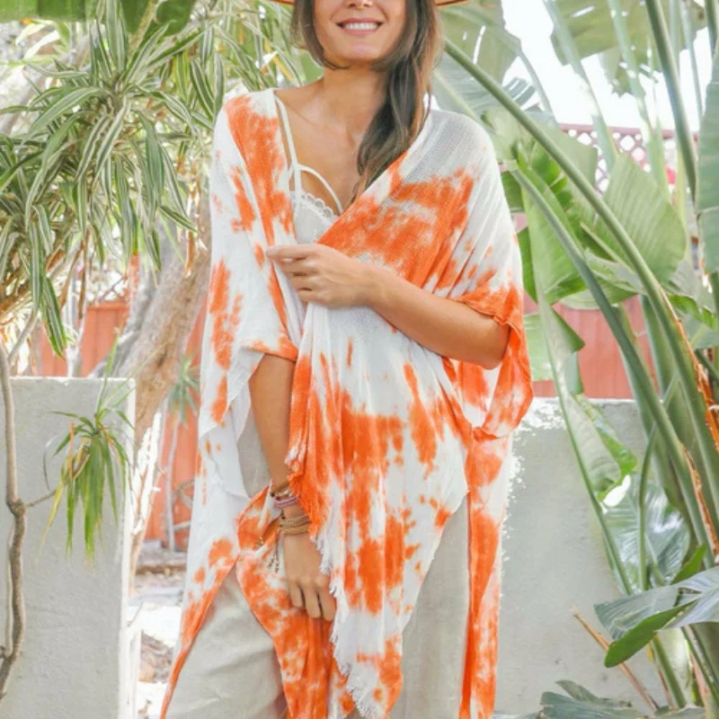 Effective Vibrant Tie-Dye Kimono Elegant