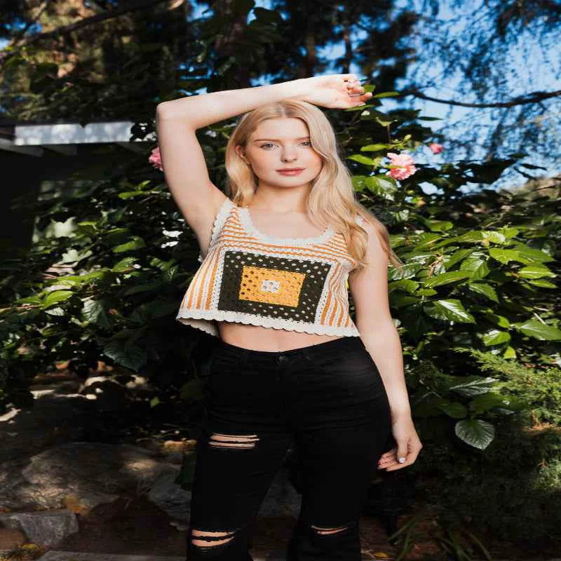 High-End Bohemian Crochet Top Authentic