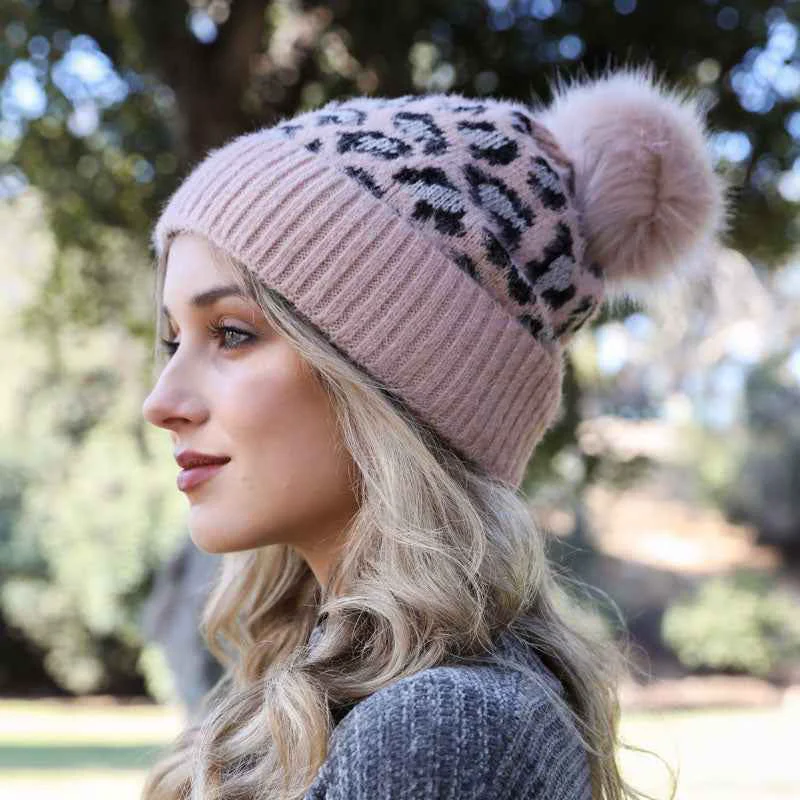 Luxury Leopard Knit Beanie Long-Lasting