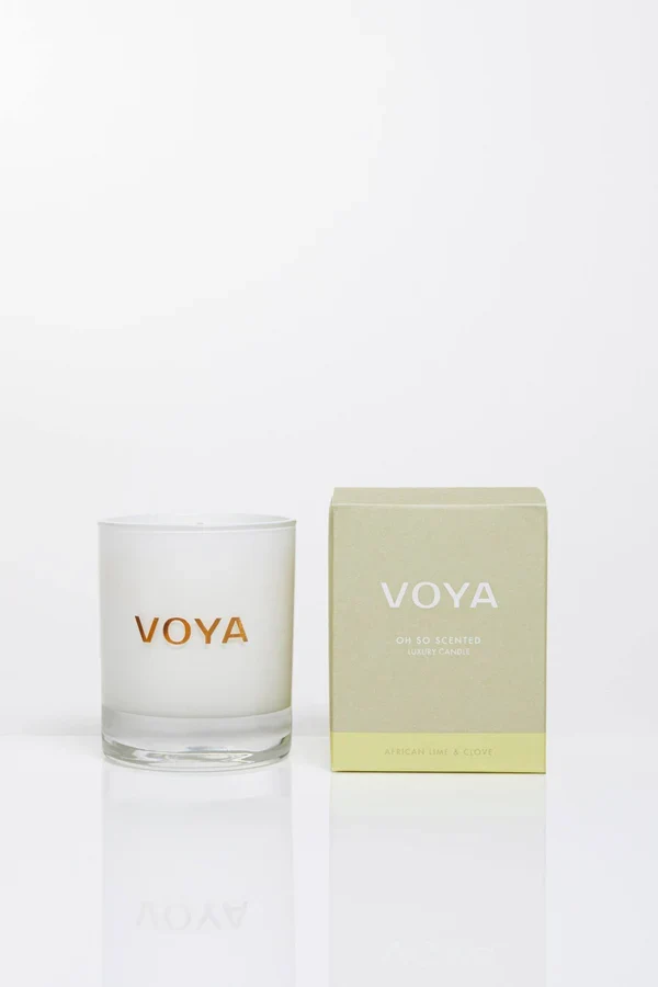 Detailed VOYA African Lime Clove Luxury Scented Candle Casual