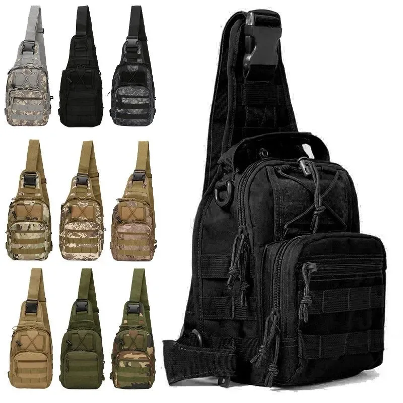 Premium Material Tactical Shoulder Sling Bag – Waterproof Outdoor Crossbody Pack for Hiking Camping Travel Quality