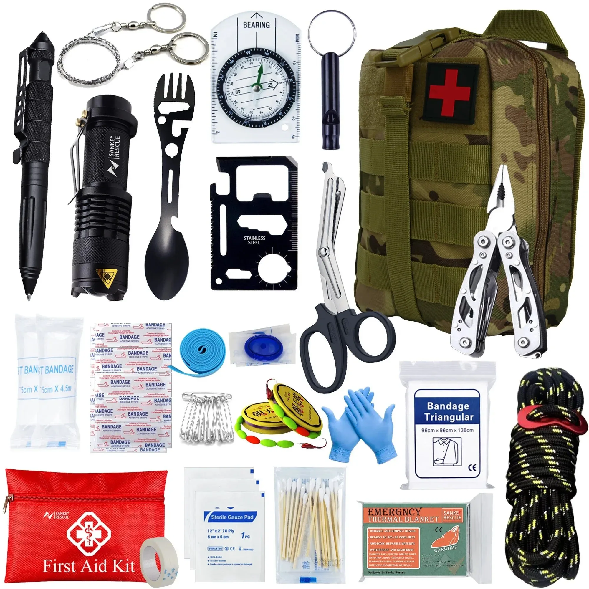 Smart Tactical First Aid Kit – Military-Grade Survival Gear for Camping Hiking Emergency Medical Care Tactical First Aid Kit – Be Ready for Any Emergency Fine Crafted