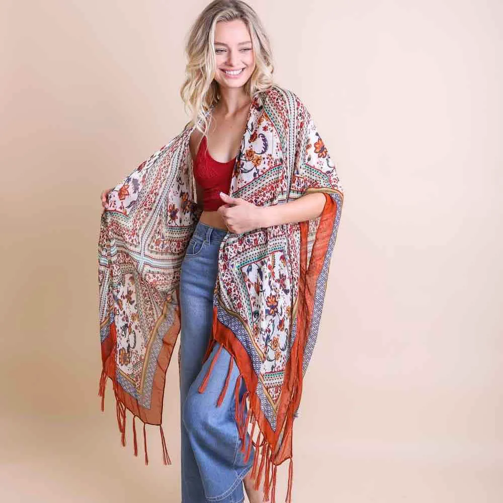 Breathable Diamond Tassel Kimono Consistent