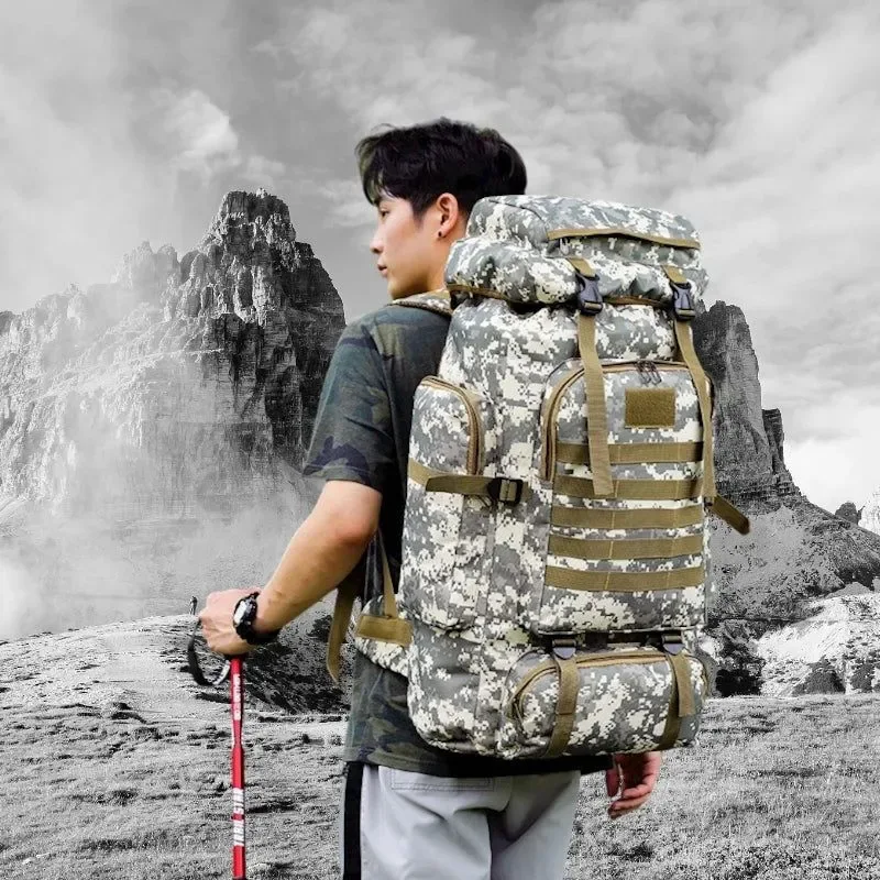 Authentic 80L Military Tactical Backpack – 900D Oxford Waterproof Outdoor Sports Bag High-End