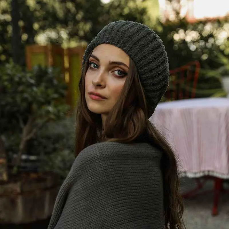 High-Grade Stylish Ribbed Beret Contemporary