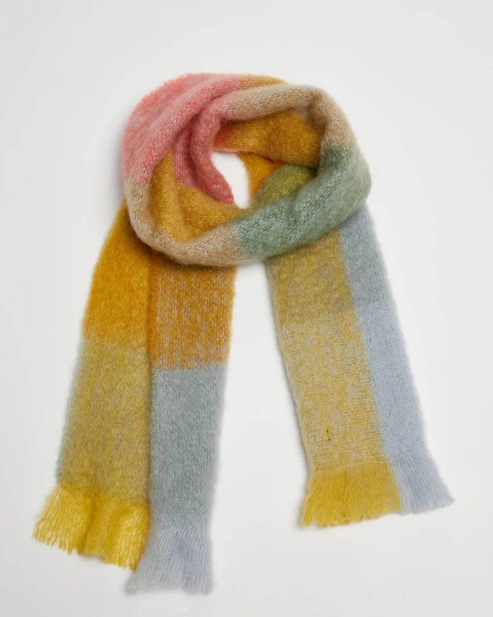 High-Performance Foxford Blue And Gold Mohair Scarf Next-Generation