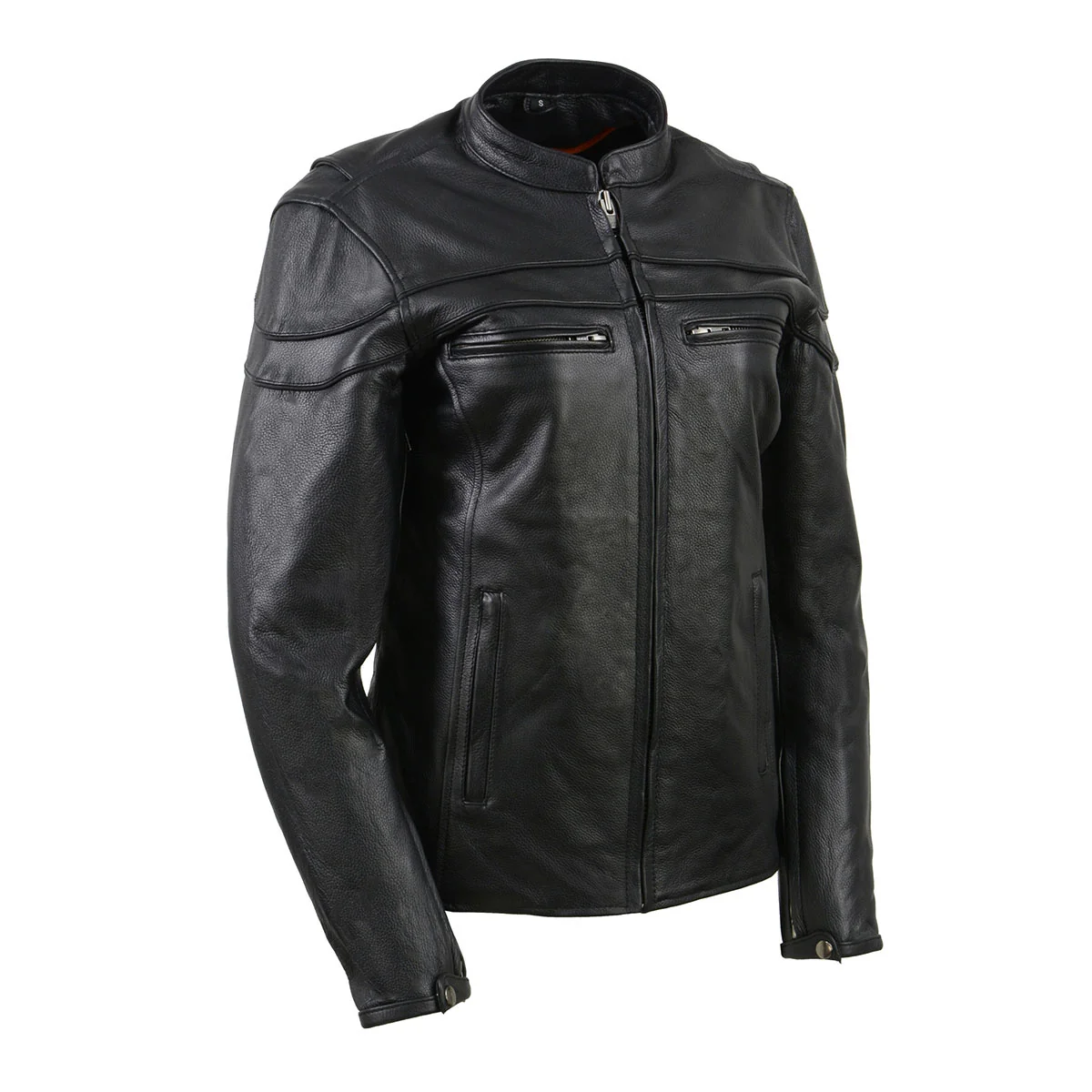 Comfortable Milwaukee Leather SH8011 Women’s Black Leather Sporty Scooter Crossover Biker Jacket Excellent