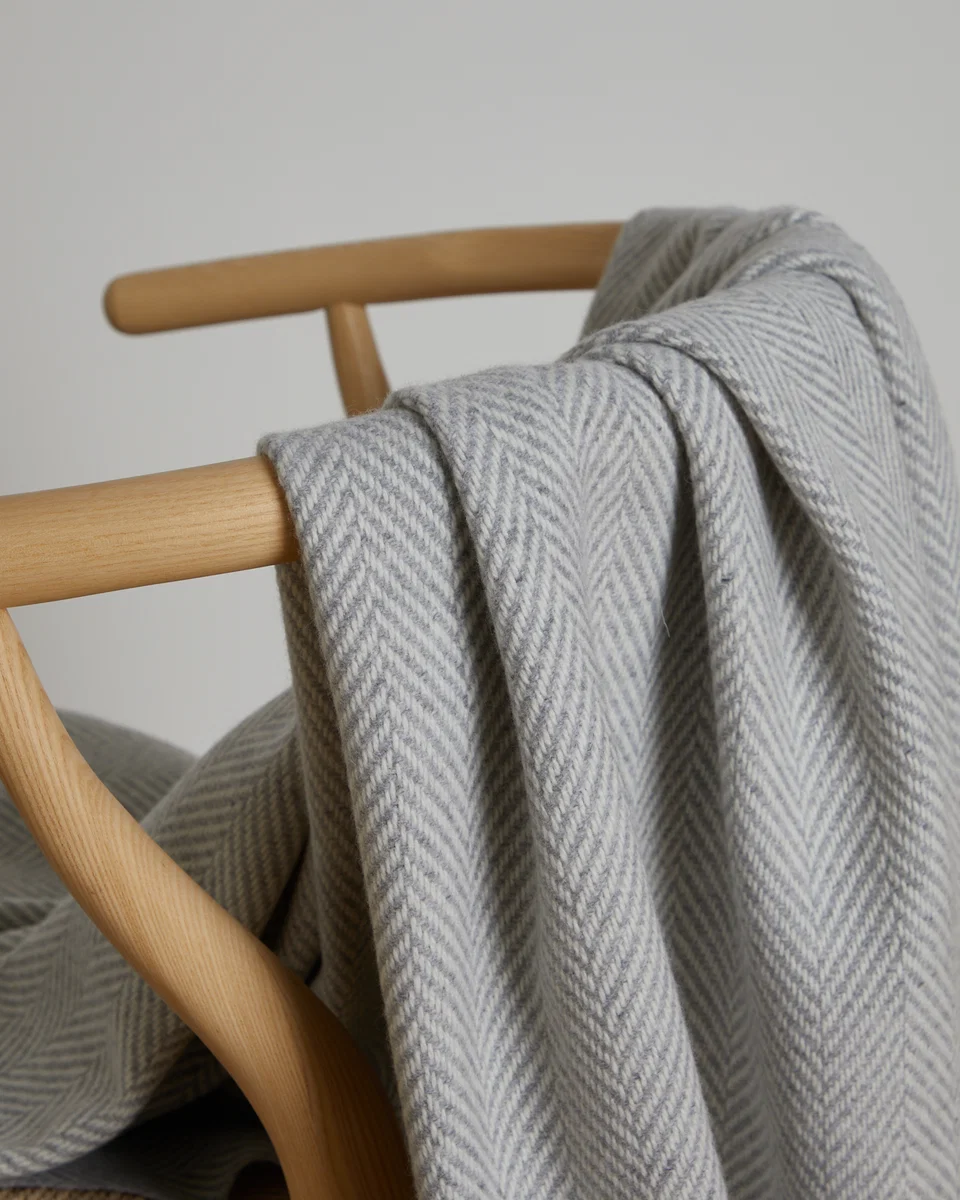 Powerful Foxford Clare Island Extra-Large Cashmere Wool Throw Selected