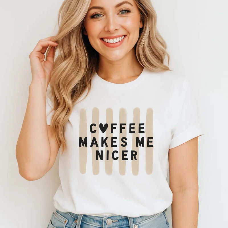 Expertly Made Nicer Coffee Tee Contemporary