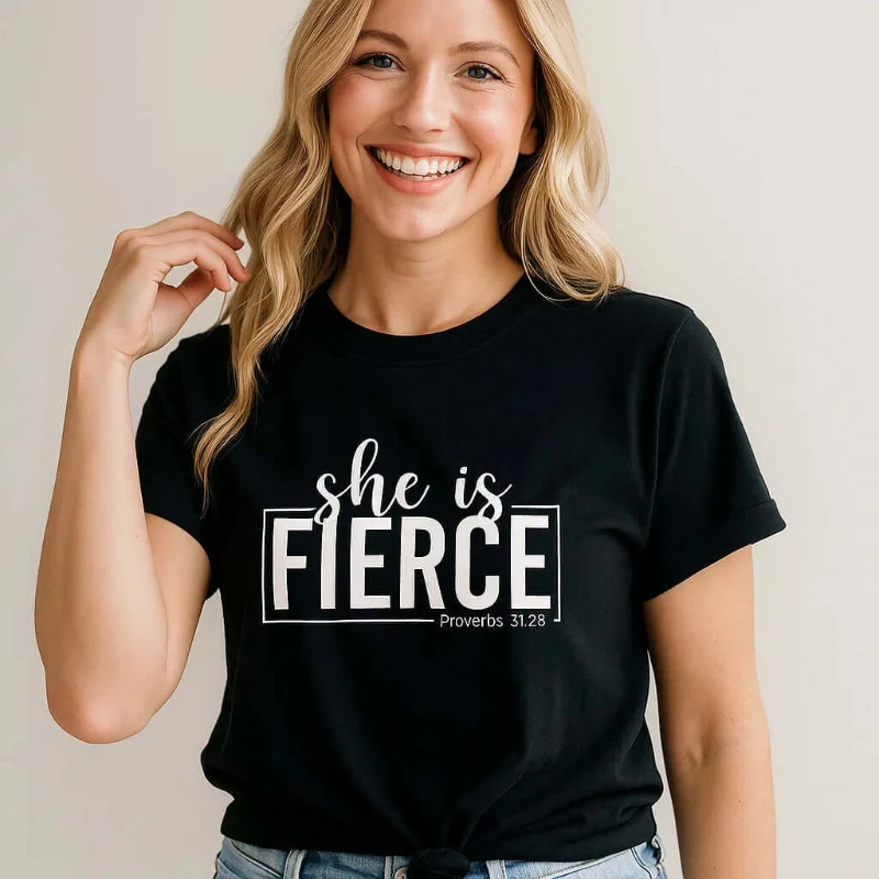 Premium She Is Fierce Shirt – Empowering and Bold T-Shirt for Women Top-Quality