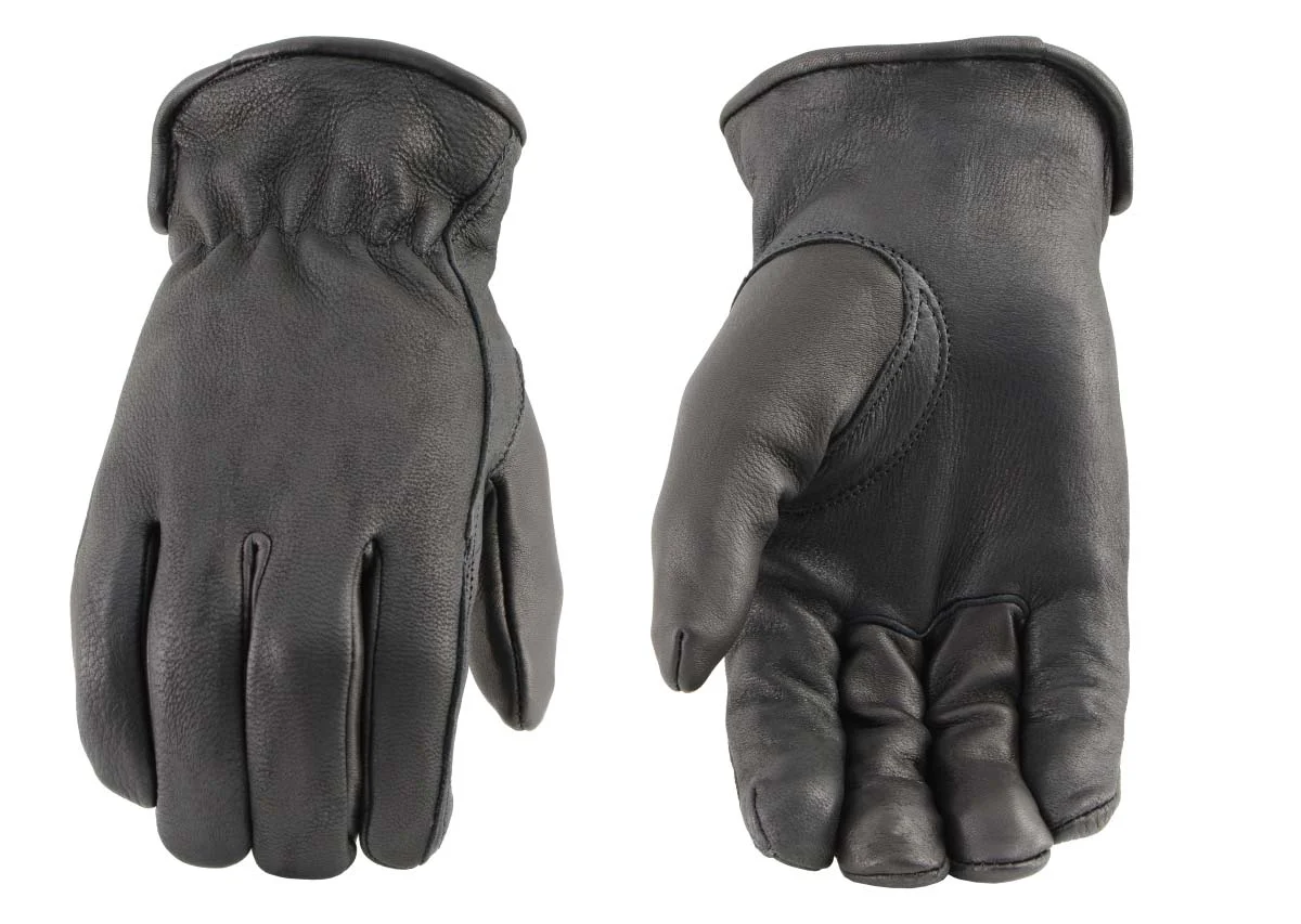 Relaxed Men s XG013 Black Deerskin Leather Motorcycle Riding Gloves Healthy