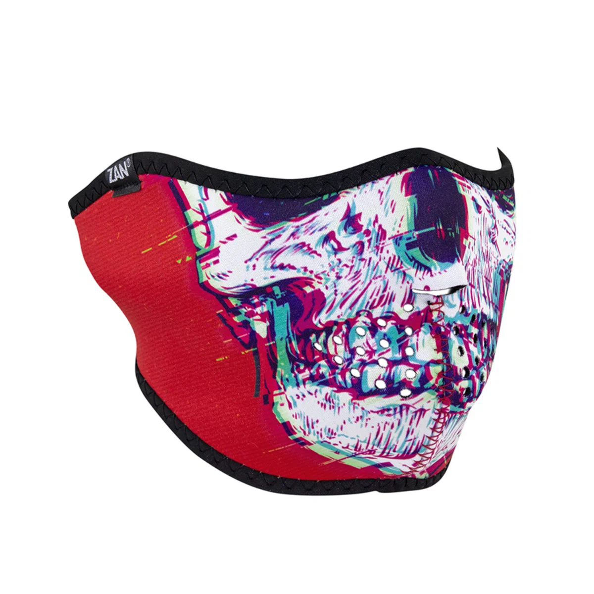 Smart ZanHeadgear WNFM471H Half Mask Neoprene Glitch Skull Certified