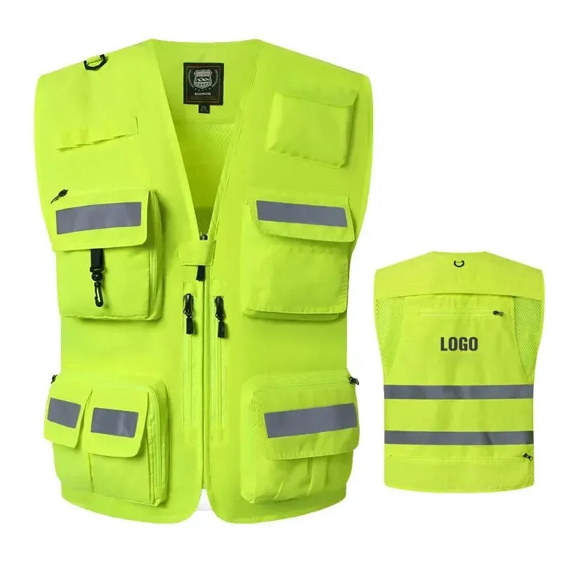 Original Reflective Vest Emergency Rescue – Multi-Pocket Communication Fire Safety Officer Work Clothes Versatile