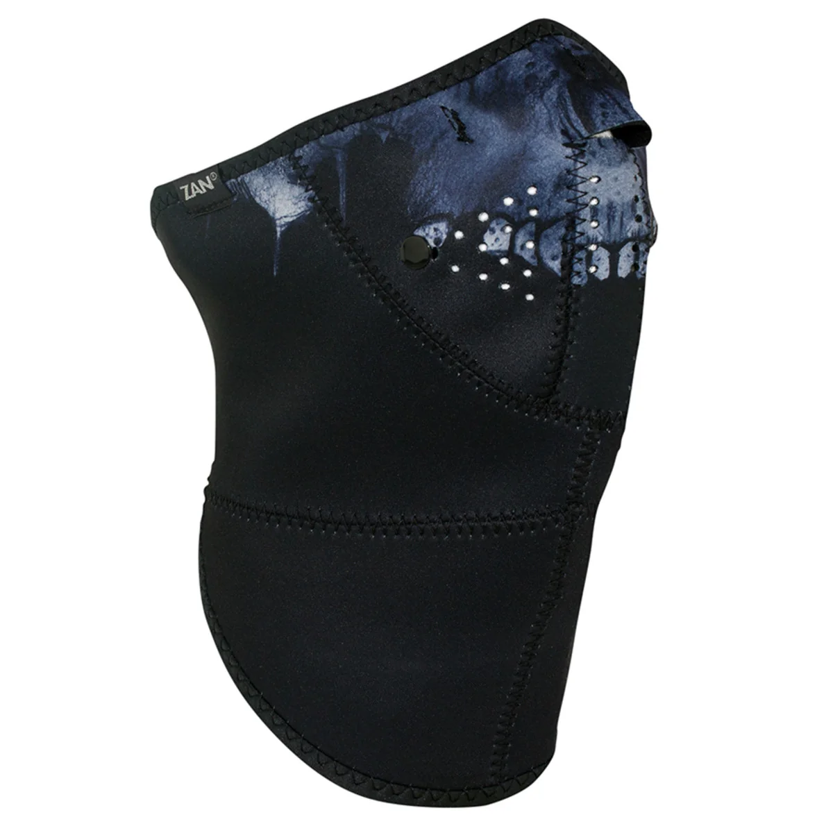 Specialty Zan Headgear WNX417H3 Neo-X Half Mask with Bamboo Filter Midnight Skull Fine Crafted