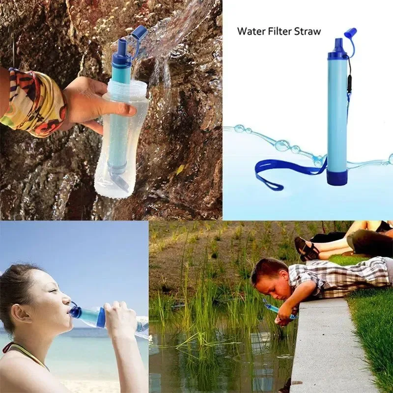 Authentic Portable Outdoor Water Purifier – Four-Stage Direct-Drink Filtration for Camping Hiking Emergency Survival Official