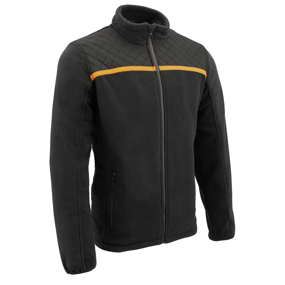 Fast Milwaukee Leather MPM1783 Men’s Black Micro Fleece Zipper Front Jacket Lightweight