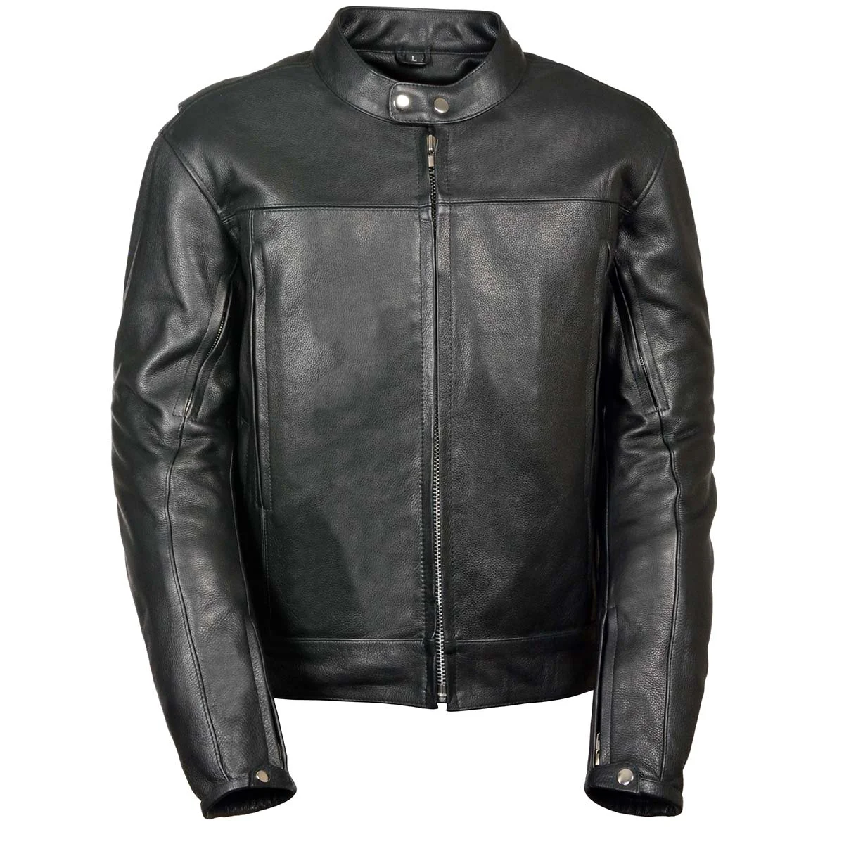 Genuine Z1R1540 Men s 357 Classic Collarless Black Leather Jacket Superior