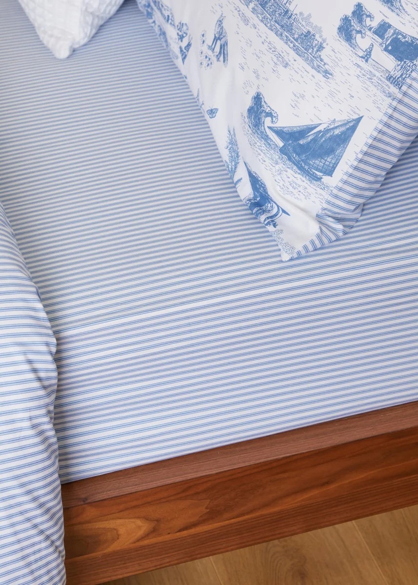 Optimized Foxford Wild Atlantic Stripe Fitted Sheet Fine Crafted