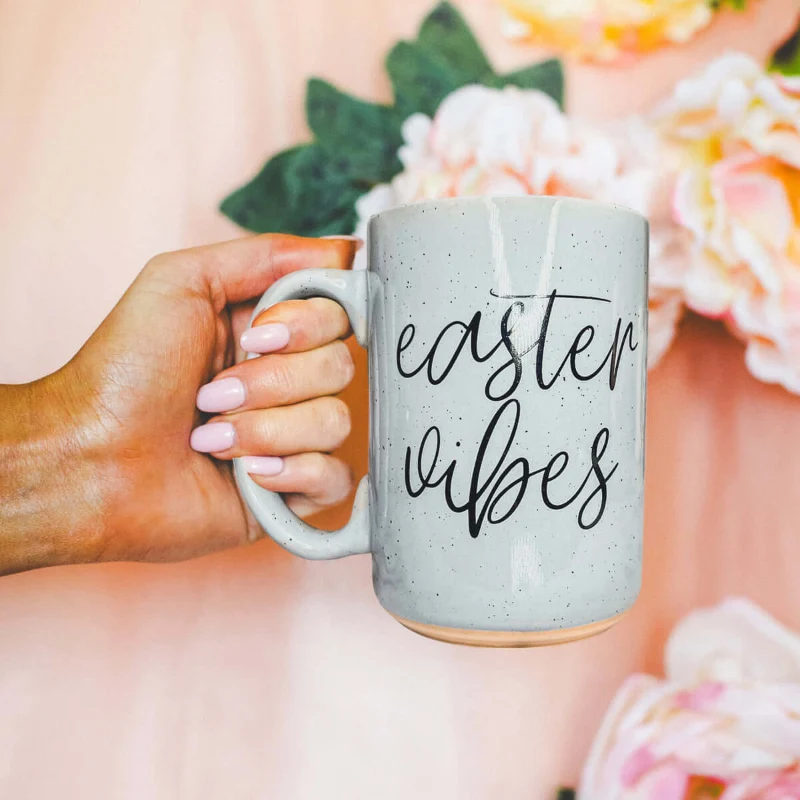 Reusable Easter Vibes Mug Original Design