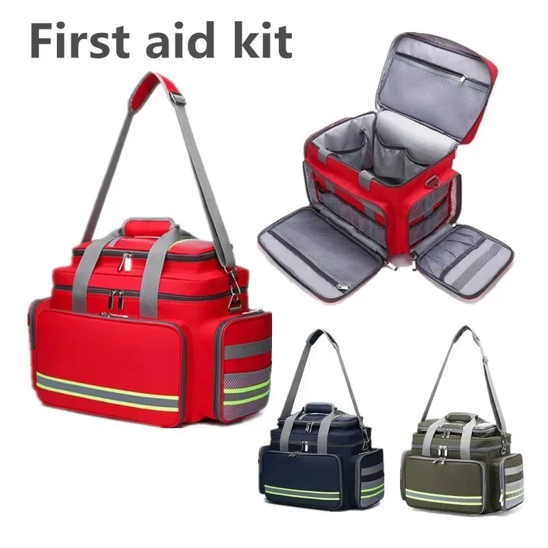 Healthy Large Capacity Waterproof First Aid Medical Bag – Outdoor Emergency Rescue Reflective Oxford Multi-Pocket Travel Bag Proven