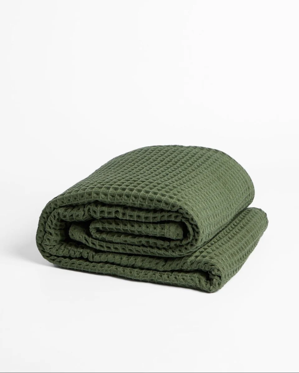 Artisan Foxford Green Honeycomb Throw Exceptional