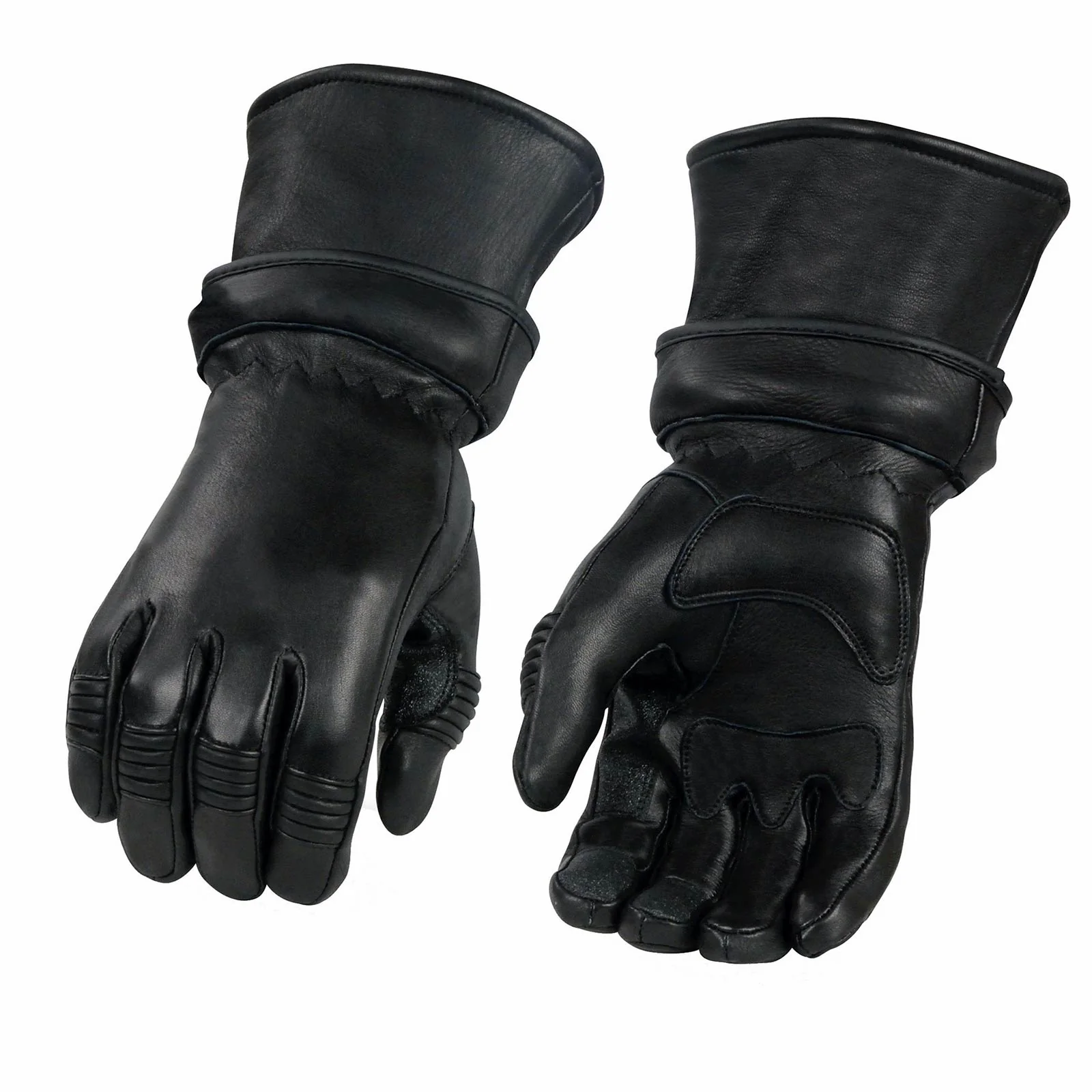 Environmentally Friendly Milwaukee Leather SH852 Men’s USA Deerskin Black Leather Gauntlet Motorcycle Thermal Lined Gloves Advanced
