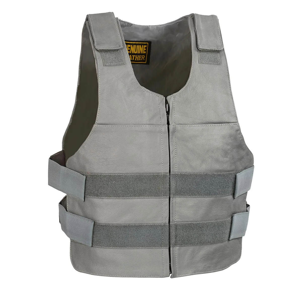 Clean Leather SH1367LZS Ladies ‘Bullet Proof Replica’ Grey Leather Vest Traditional