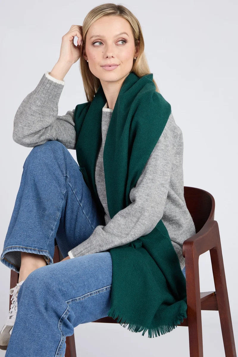 Crafted Foxford Amazon Fine Wool Cashmere Blend Scarf Excellent