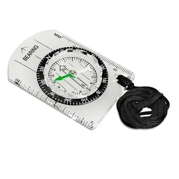 Outstanding All-In-One Outdoor Hiking Camping Baseplate Compass Map Ruler – Mini Cute Stationery for School Supplies Excellent