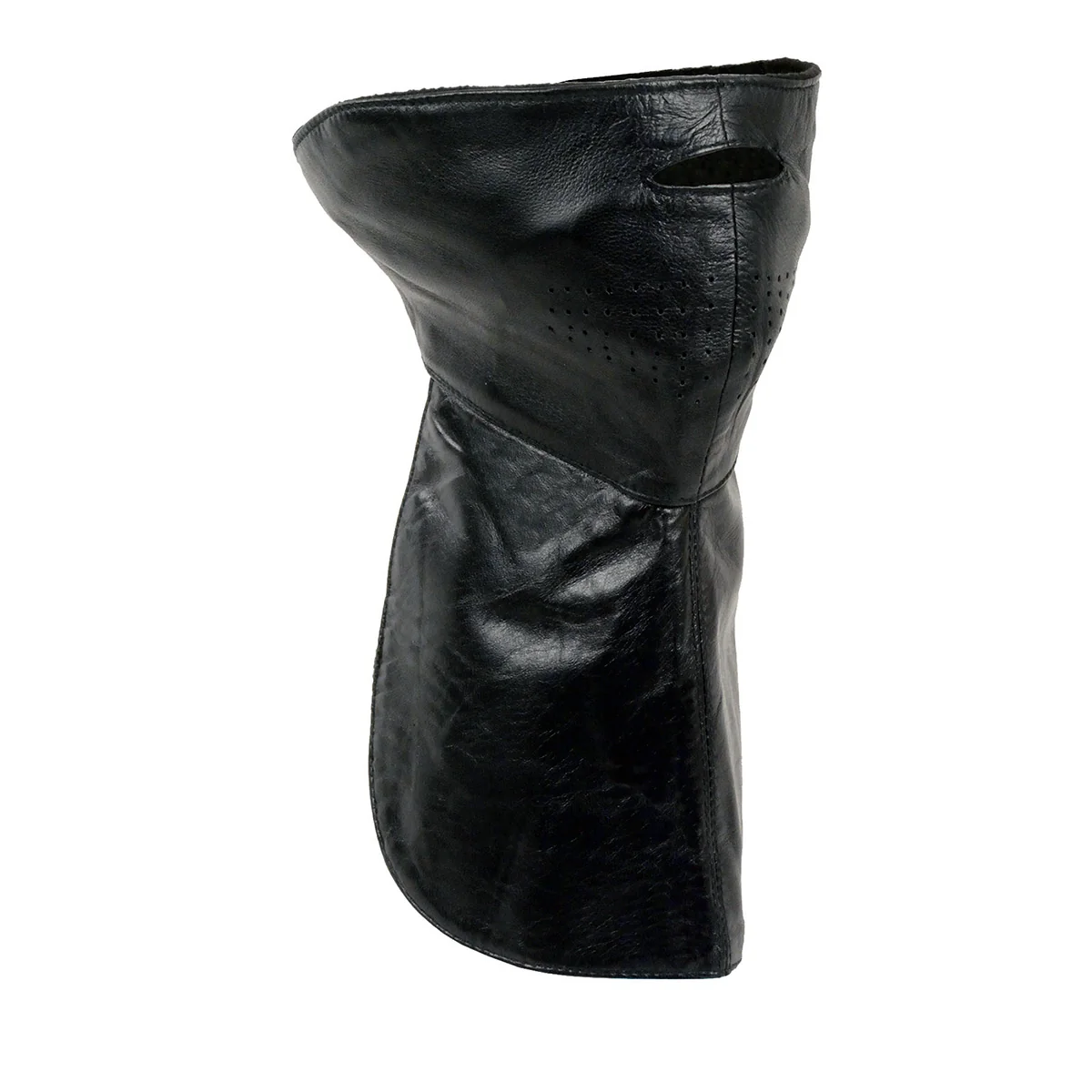 Excellent Milwaukee Leather SH162 Unisex Black Premium Leather Combo Neck Warmer and Face Mask Convenient