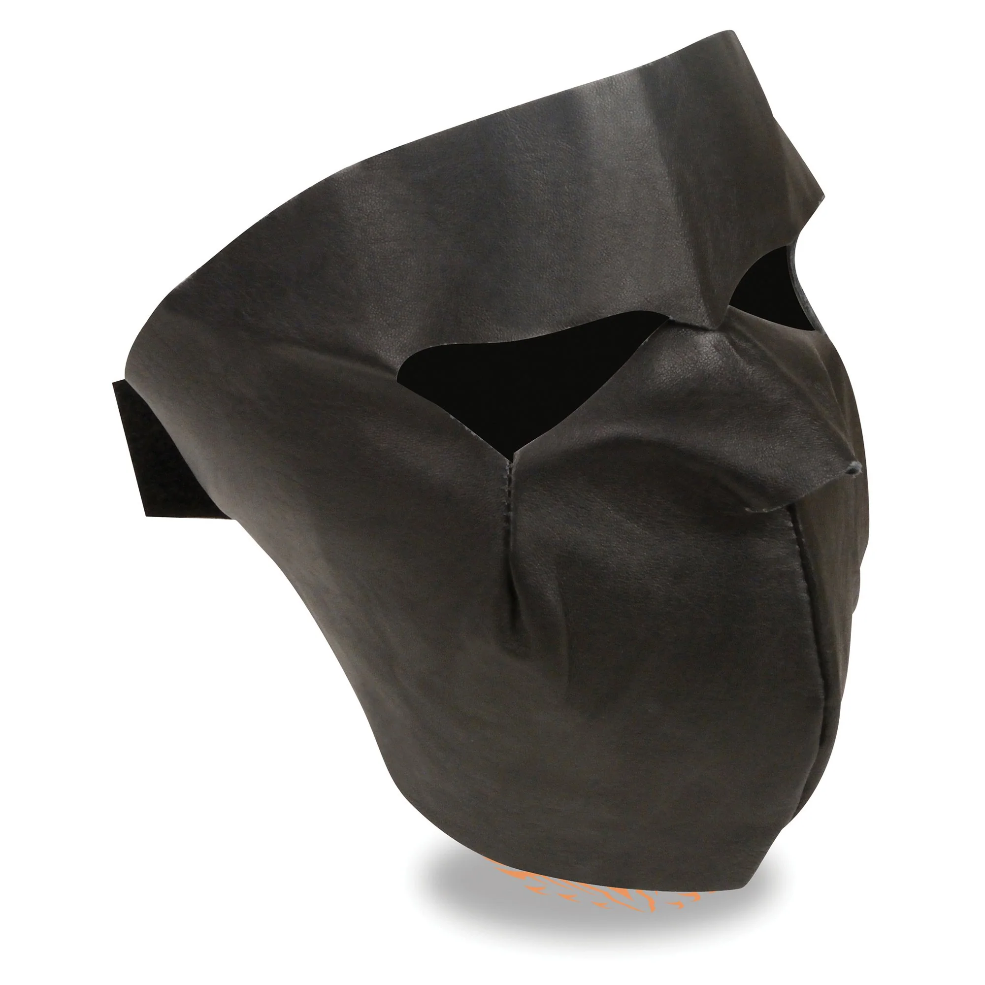 Prestigious Milwaukee Leather SH164 Unisex Premium Leather Face Mask with Adjustable Straps High-End