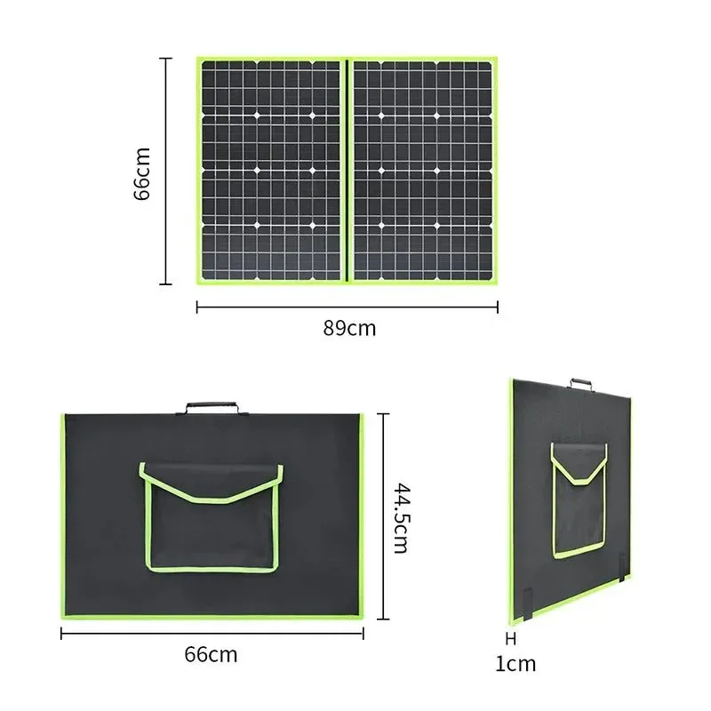 Convenient Foldable Solar Panel 50W 60W 80W 100W 150W 200W Portable Photovoltaic Solar Panel for Hiking Power 12V Battery Charger Reliable