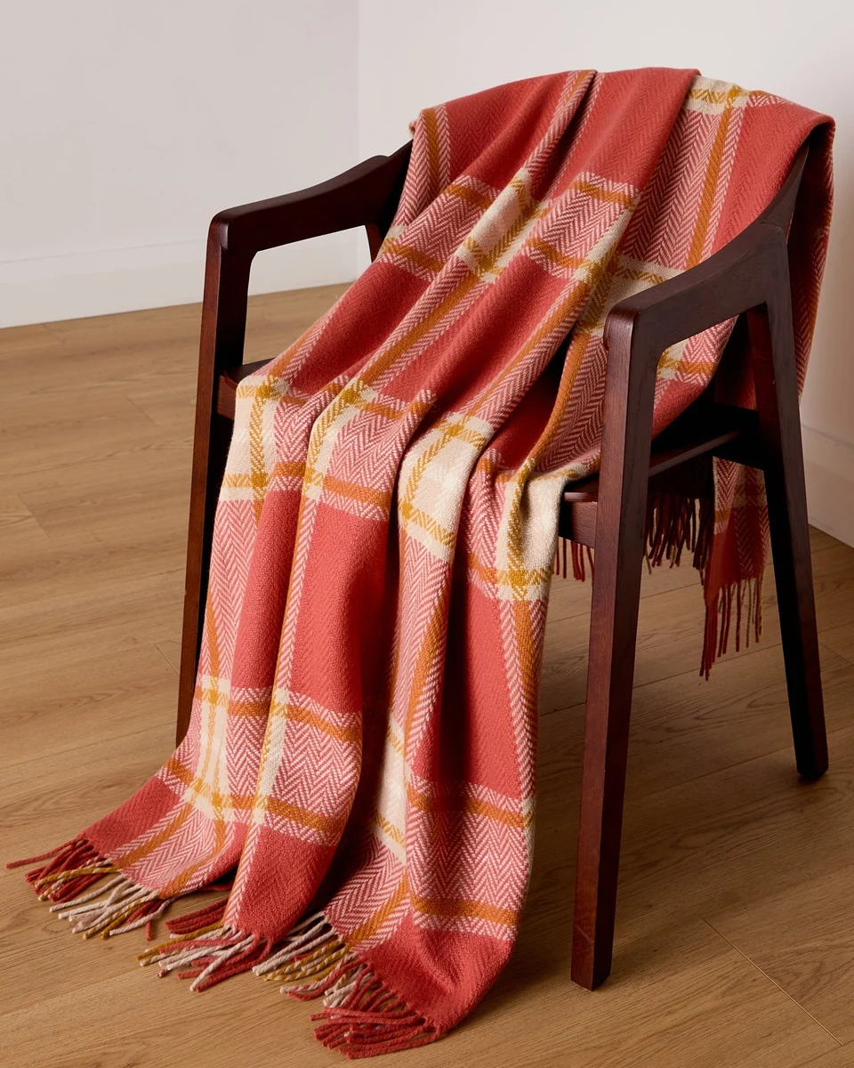 Modern Foxford Macha Cashmere and Lambswool Throw Superior