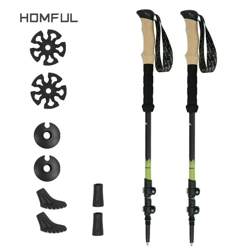 Fashionable Ultralight Carbon Fiber Trekking Poles – Adjustable Alpenstock with Quick Lock Product DescriptionAdvantagesHeight Use Height Reference TableTravel with me Smart