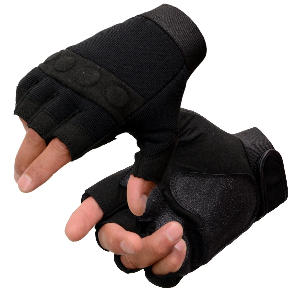 Breathable Milwaukee Leather SH44610 Men’s Black Gel Padded Fingerless Motorcycle Mechanics Hand Gloves w Amara Cloth Trusted