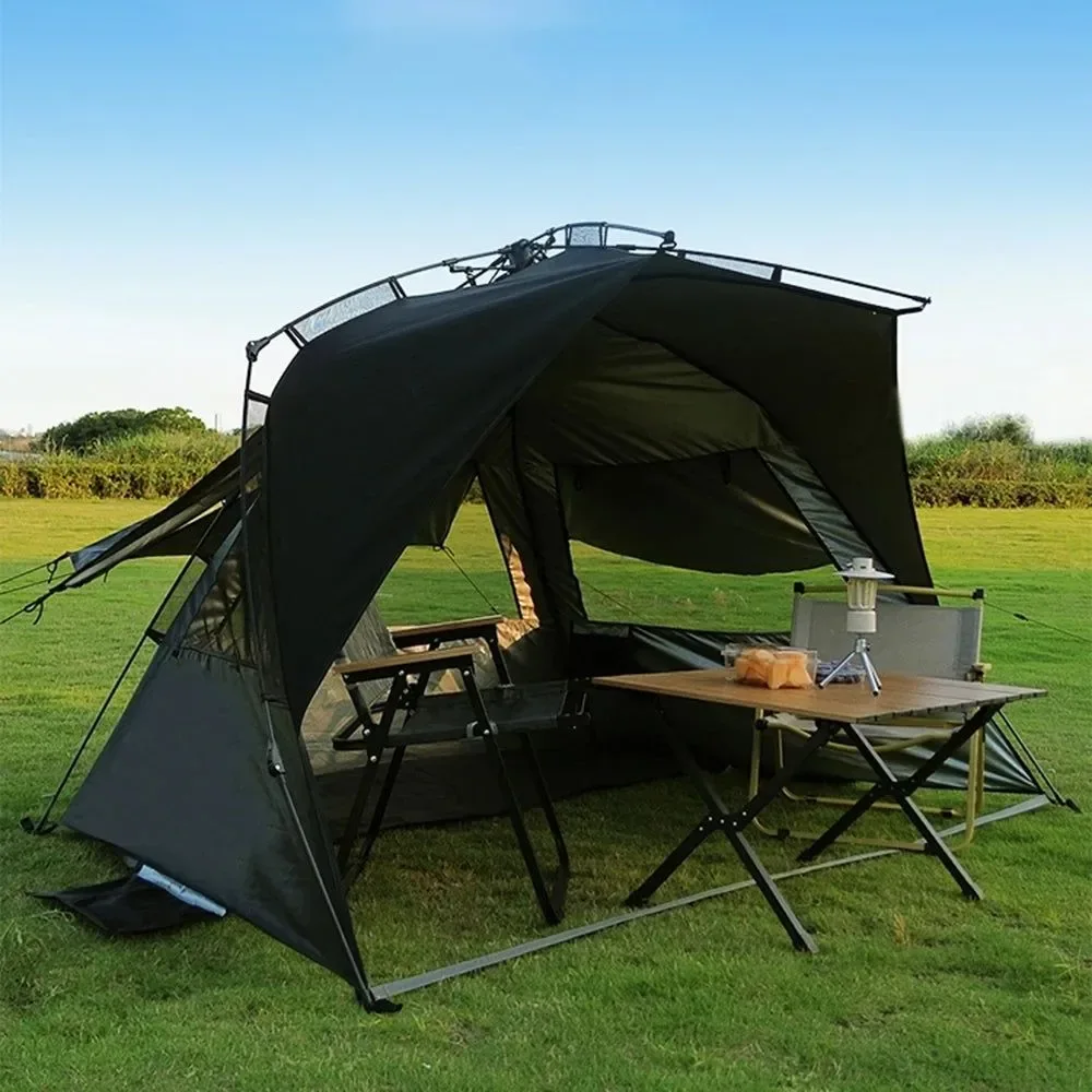 Verified Outdoor 3-4 Person One-touch Camping Tent Quick Automatic Open Beach Tent Top-Quality