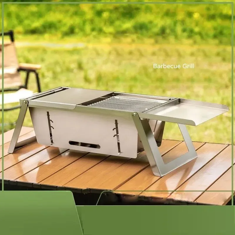 Premium Portable BBQ Grill with Stainless Steel Bracket Refined