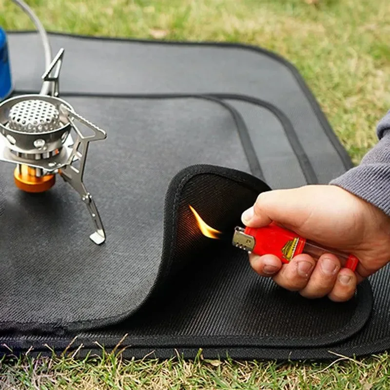 Expertly Made Outdoor Camping Fireproof Cloth Picnic Barbecue Flame Retardant Protective Mat Prestigious